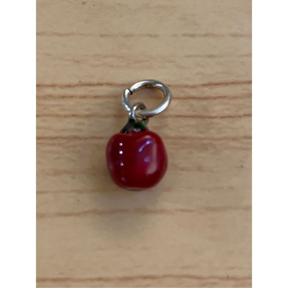 Red Apple Enamel Jewelry Charm